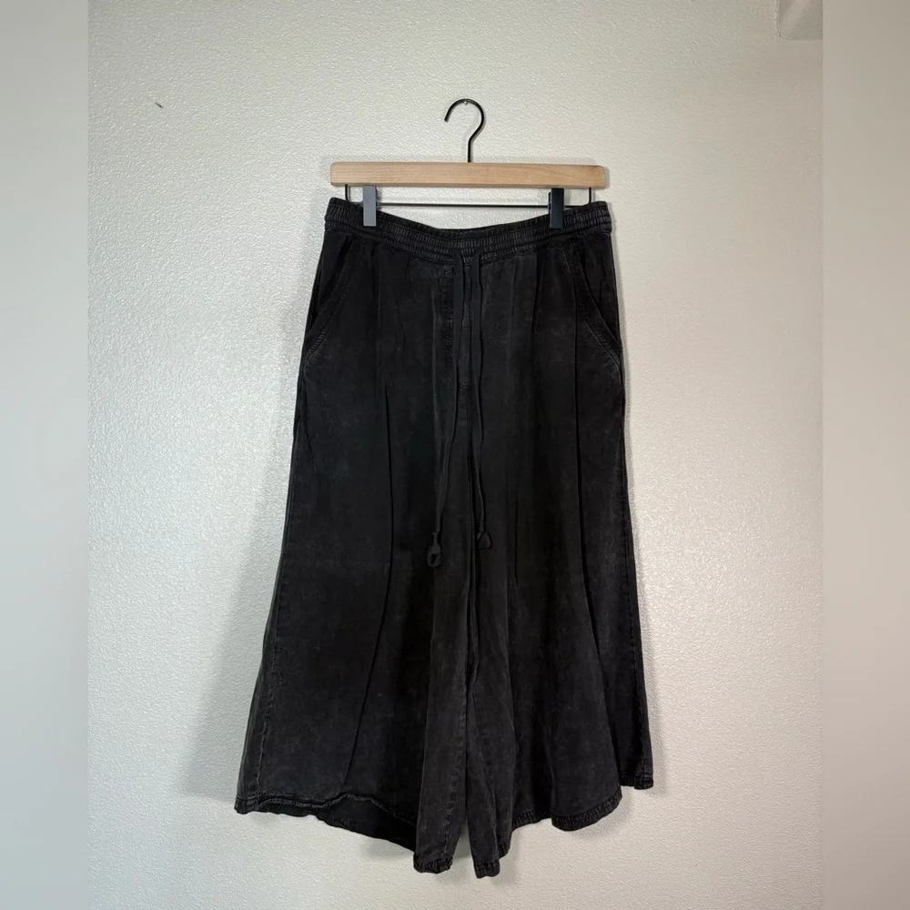 Anthropologie Saturday Sunday Eudora Cropped Wide-Leg Pants Medium Petite B6 - Picture 4 of 12
